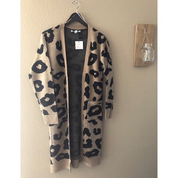 Leopard print longline cardigan - Picture 6 of 7